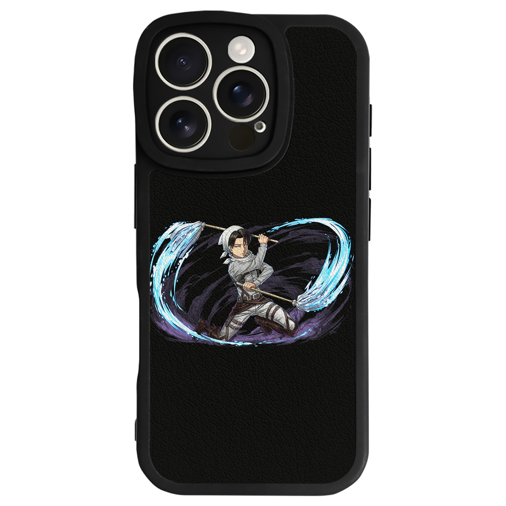 （画像用） 進撃の巨人 リヴァイ·アッカーマン Attack on Titan Levi Ackerman 【iPhone 16シリーズ対応】シリコンスマホケース（レザー調） 材質：シリコン